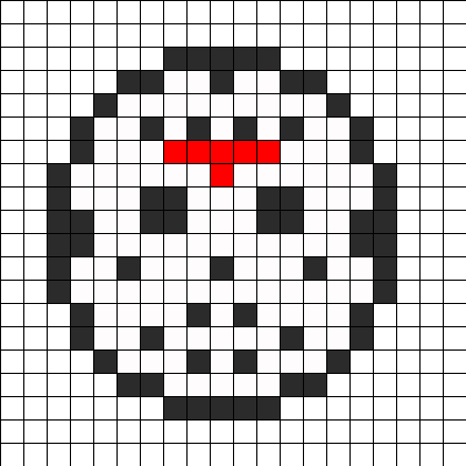 Jason Mask Perler Bead Pattern / Bead Sprite - Jason Voorhees Mask In Minecraft (420x420), Png Download