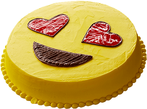 Emoji Round Ice Cream Cake - Emoji Ice Cream Cake (600x600), Png Download