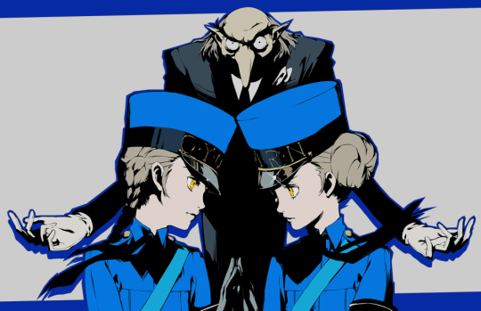 Dude Belongs In A Yaoi With Proportions Like That - Persona 5 Twin Wardens (540x349), Png Download