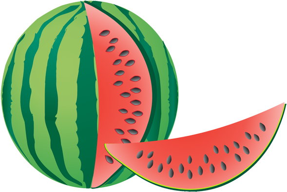 Watermelon Clipart Watermelon Fruit - Watermelon Note Cards (pk Of 20) (600x397), Png Download