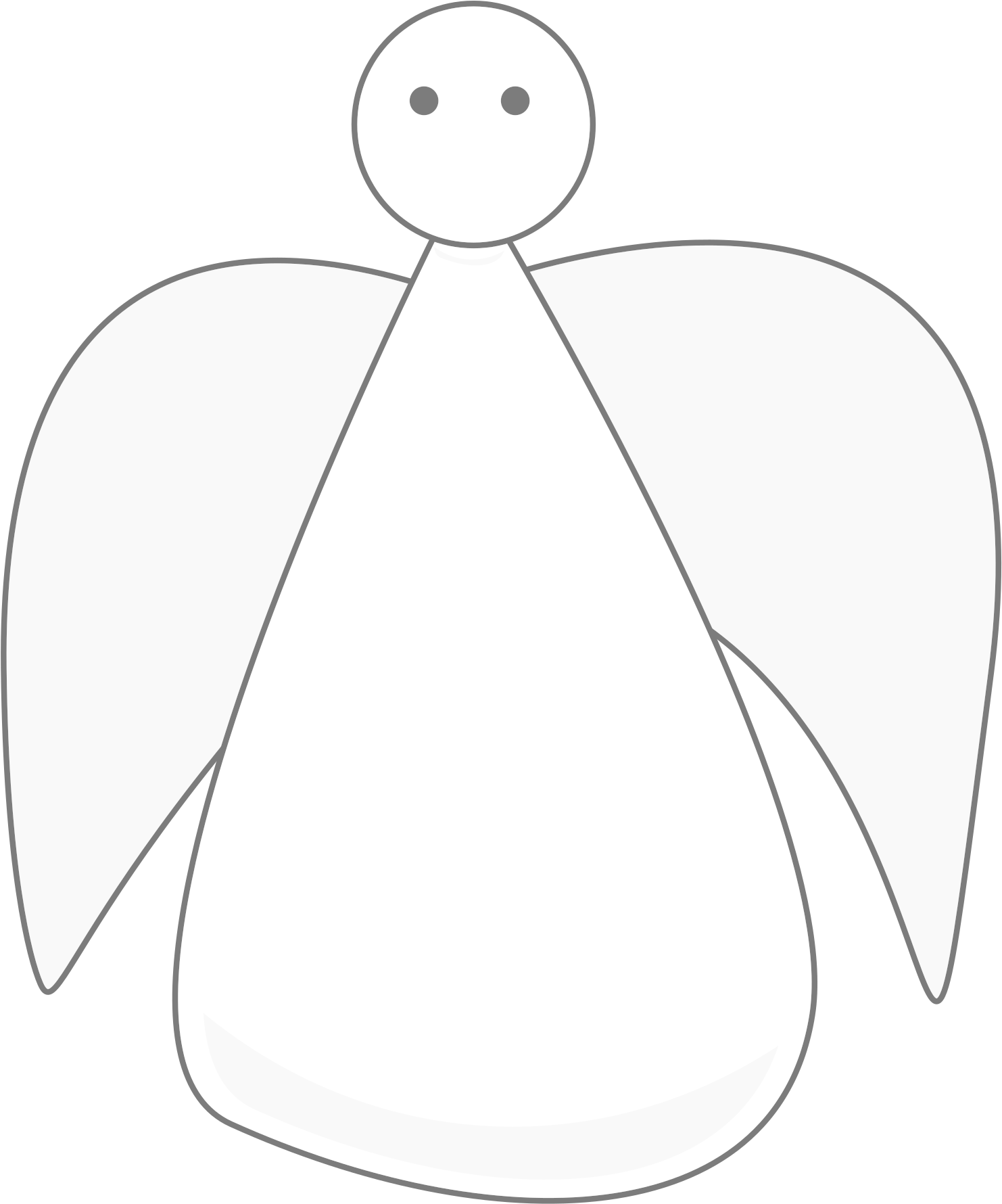 This Free Icons Png Design Of Simple Angel (1697x2400), Png Download