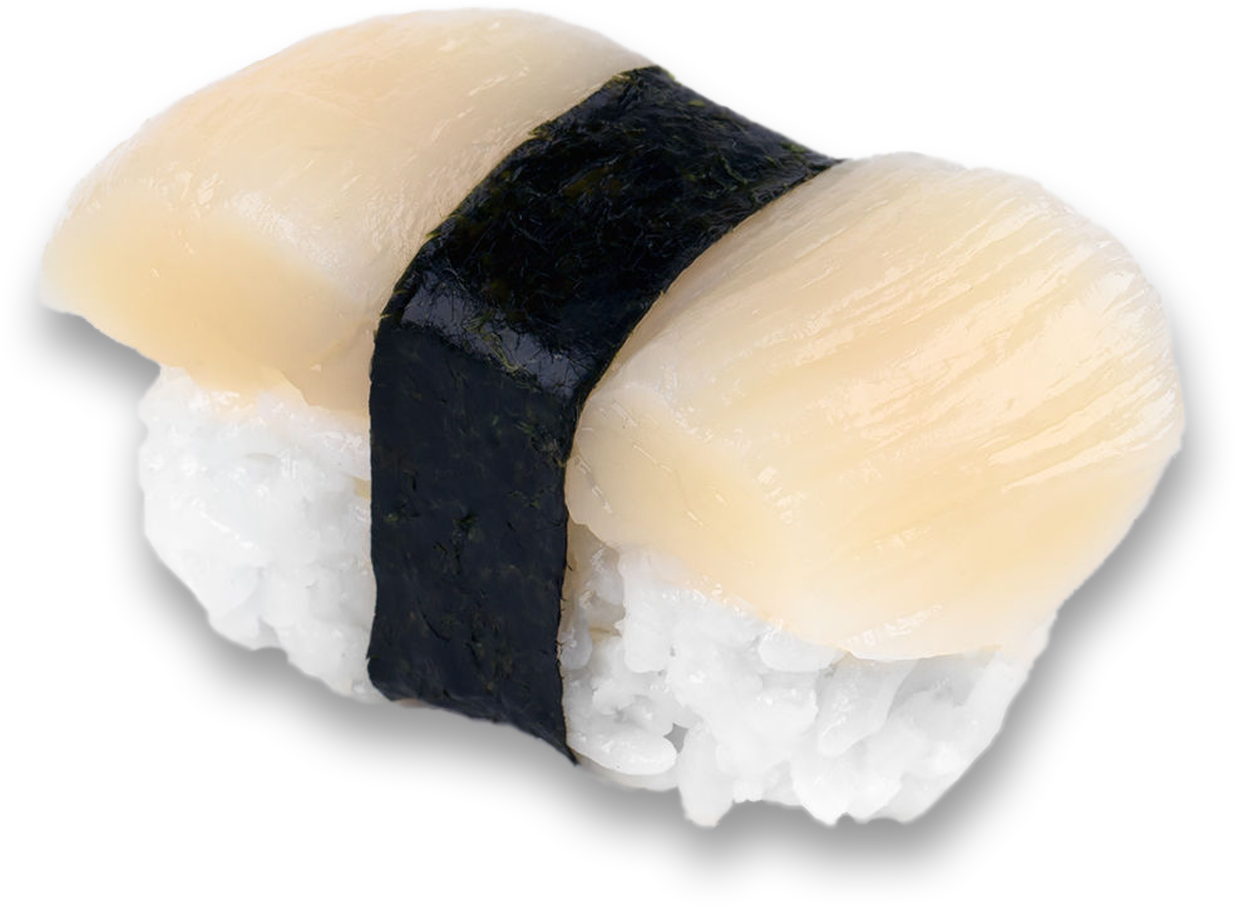 Scallop Sushi - Sushi (1772x1384), Png Download