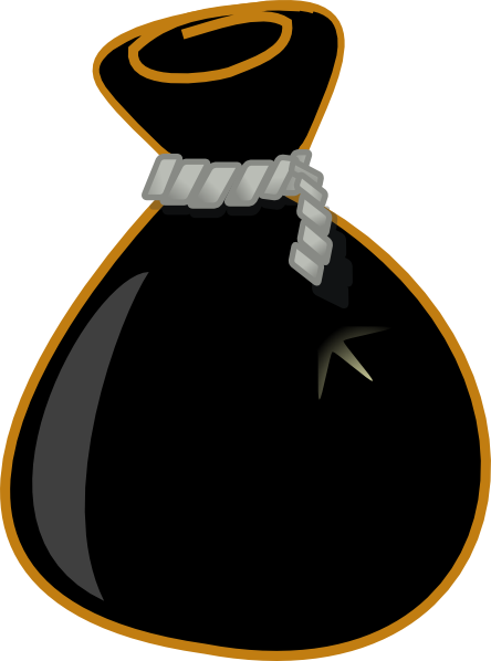 Trash Bag Clip Art At Clker - Trash Bag Clip Art (444x598), Png Download