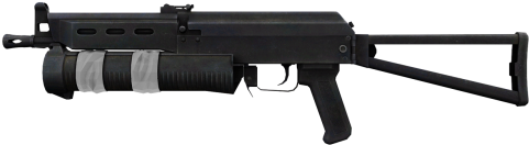 Gun,3d - Aks 74u Black (500x375), Png Download