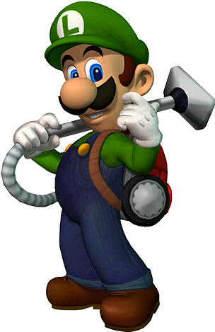 Time To Suck Those Suckers Up Because Luigi Is Back - Luigi's Mansion (360x490), Png Download