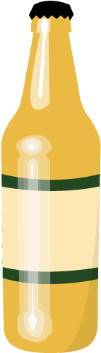 Beer Bottle Illustration - Glass Bottle (500x500), Png Download