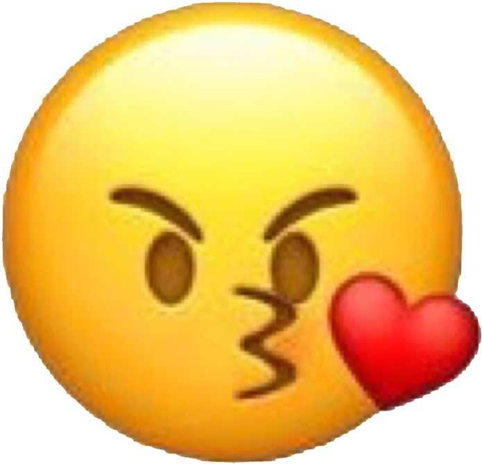 Emoji Heart Kiss Kissemoji Angry Mad Love Heartemoji - Angry Kissy Face Emoji (1024x1024), Png Download