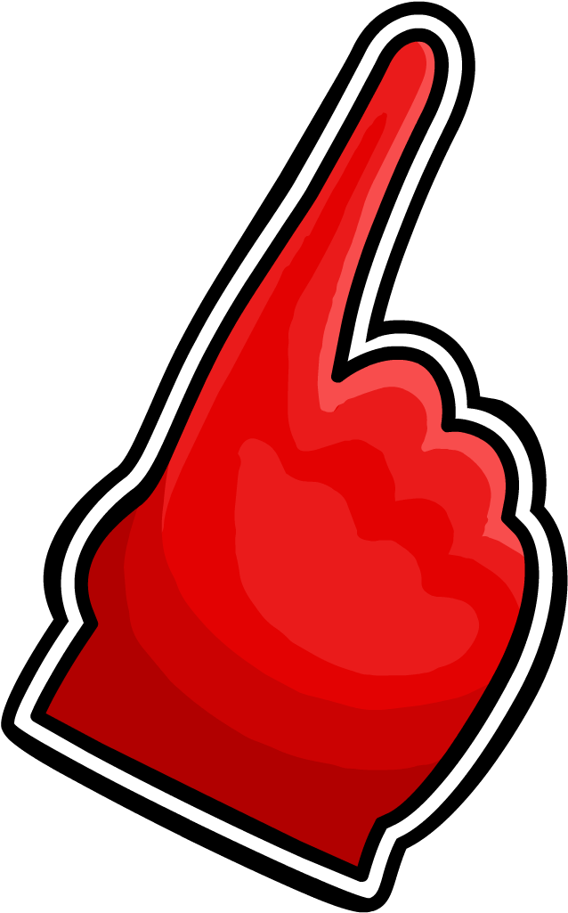 Red Foam Finger - Red Foam Finger Png (1024x1024), Png Download