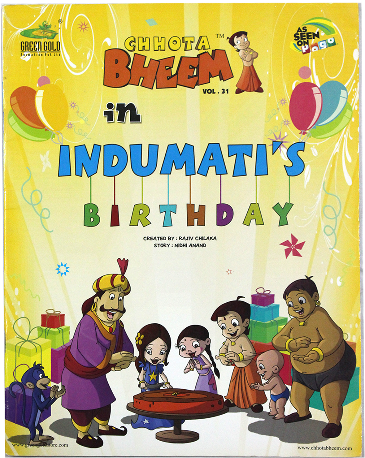 Chhota Bheem In Indumati's Birthday - Bheem Invitation Card For Birthday (1500x1500), Png Download