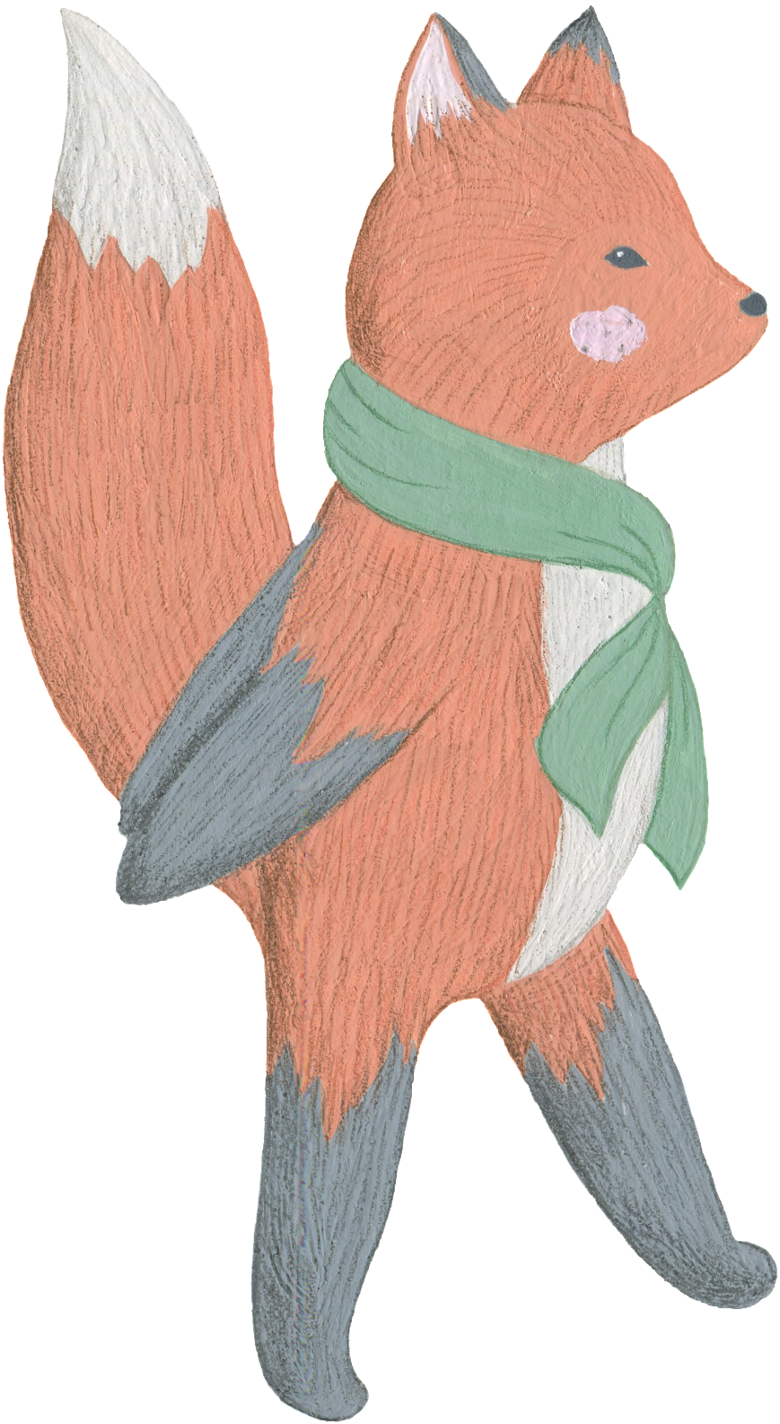 Cartoon Fox Png Images - Portable Network Graphics (1024x1751), Png Download