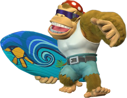 Funky Kong Surfboard - Funky Kong Smash Ultimate (446x343), Png Download