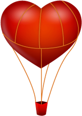 Heart Pencil And In Color - Png Hot Air Balloon Transparent (400x400), Png Download