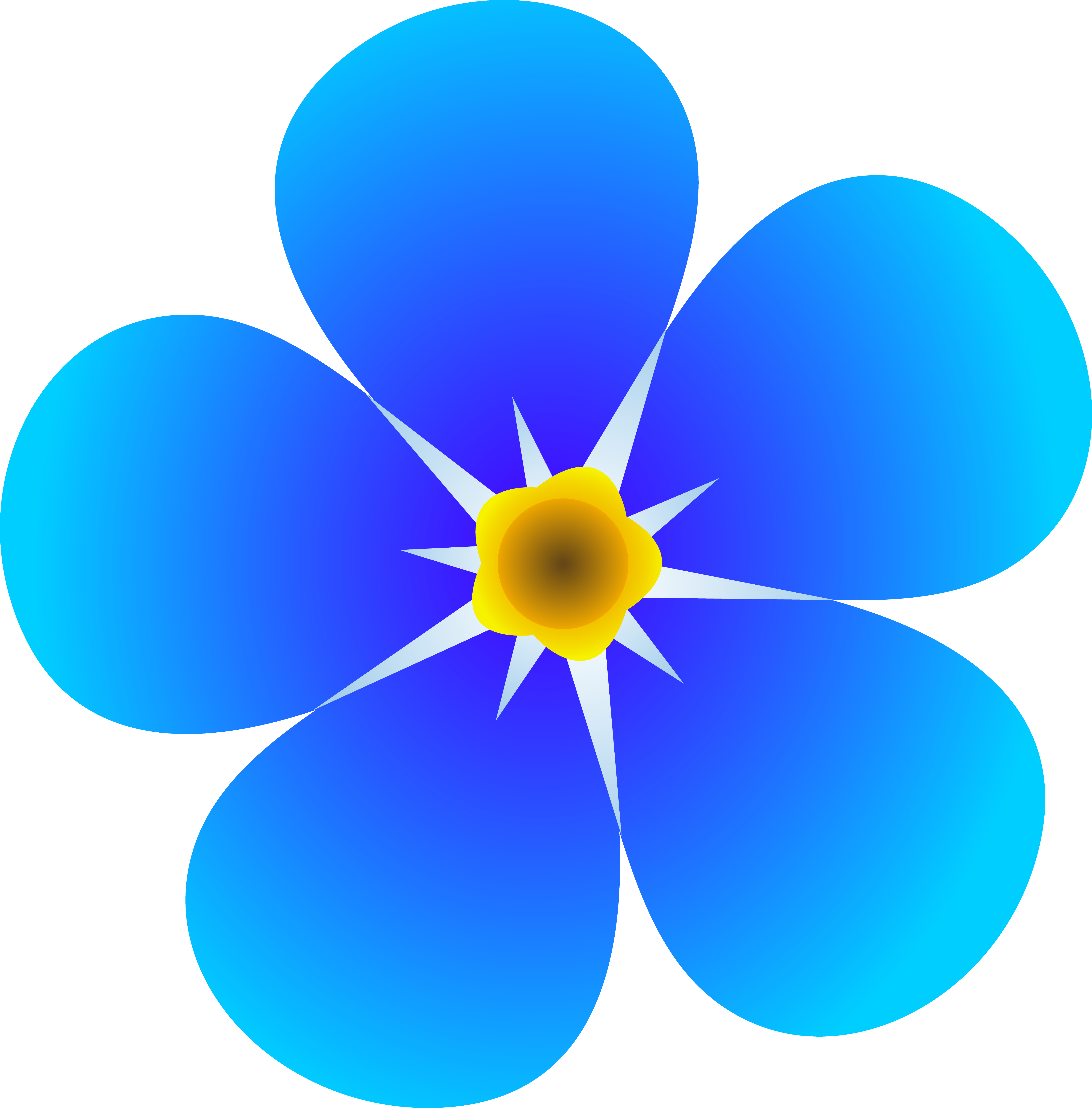 Purple Flower Clipart Springtime Flower - Flowers Clip Art (5874x5959), Png Download