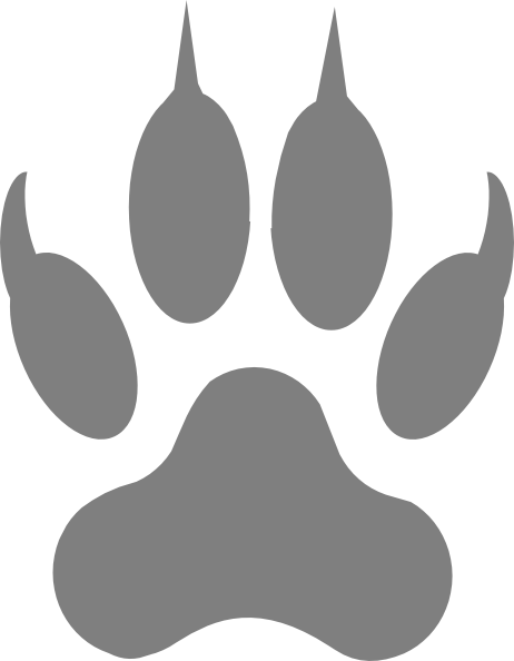 How To Set Use Gray Paw Print Svg Vector (462x594), Png Download