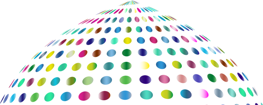 Party Hat Abstract Art - Circle (845x340), Png Download