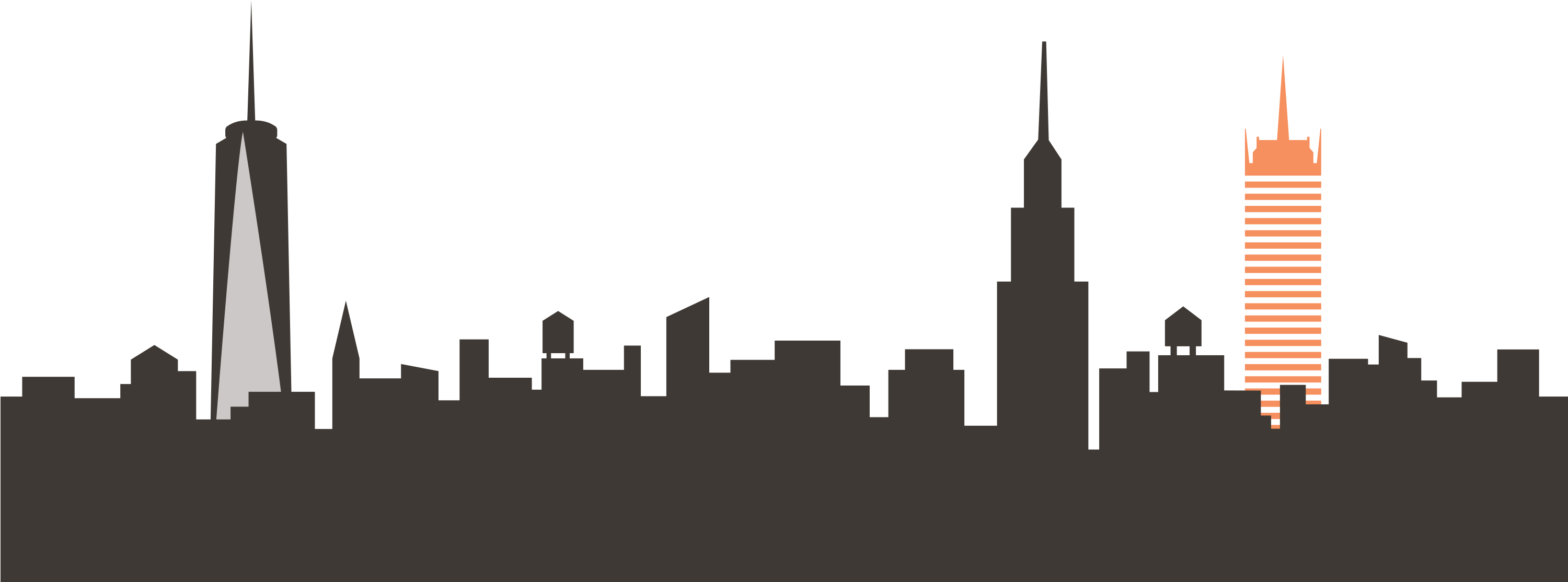 New York City Png Skyline Transparent New York City - Nyc Png (2999x1689), Png Download