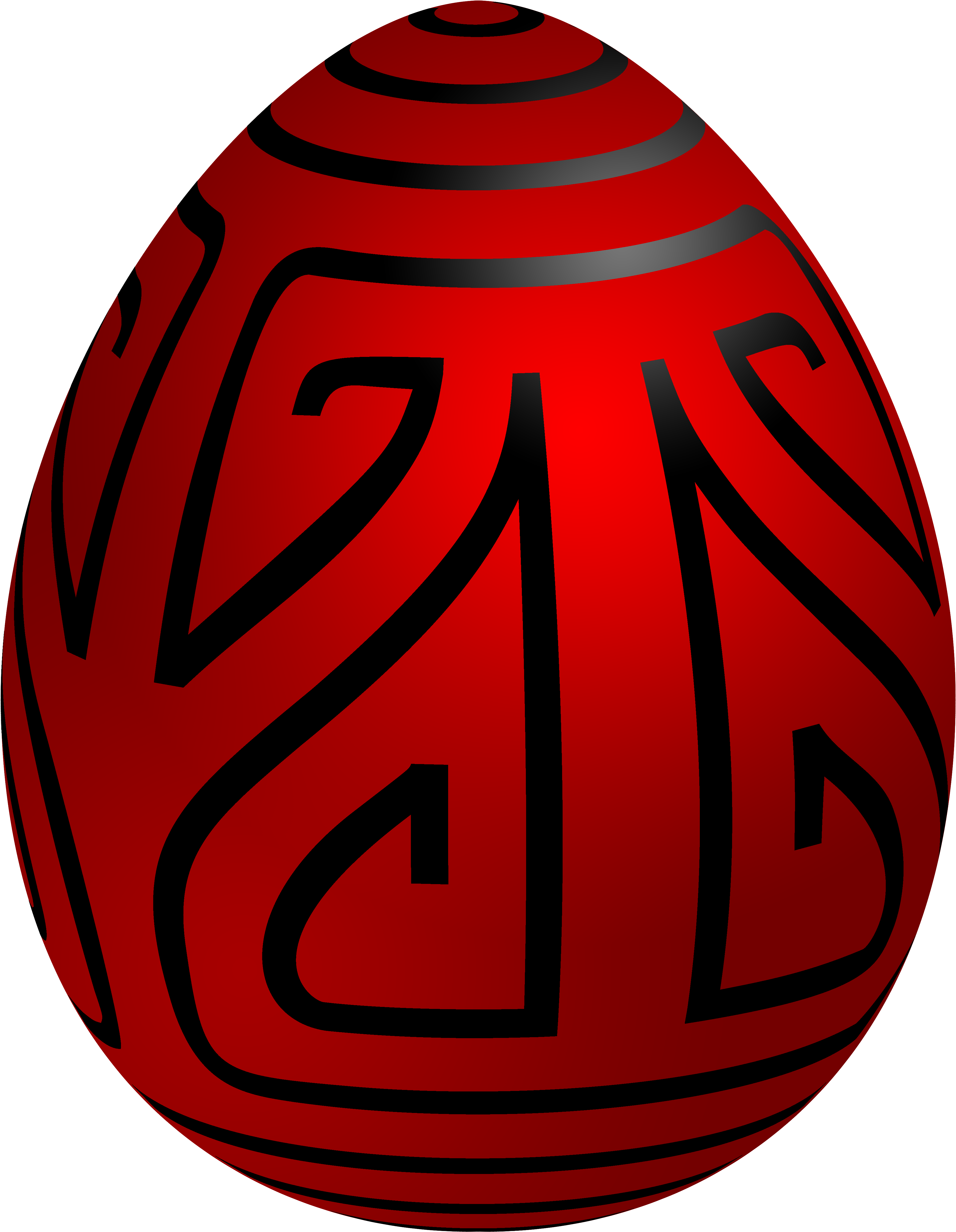 Easter Red Deco Egg Png Clip Art - Easter Egg (387x500), Png Download