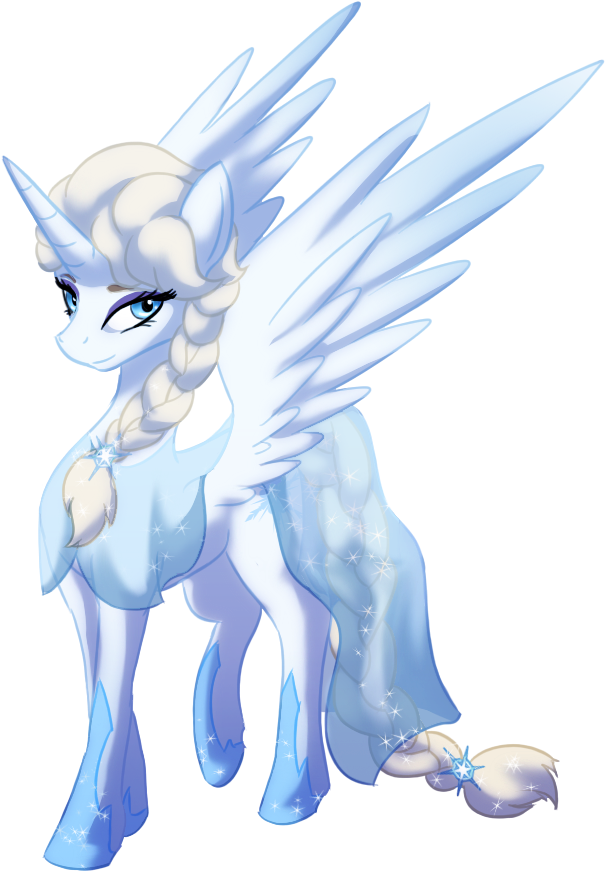 Zedrin, Clothes, Elsa, Frozen , Ponified, Pony, Safe - Draw Pony Elsa With Wing (1000x1000), Png Download