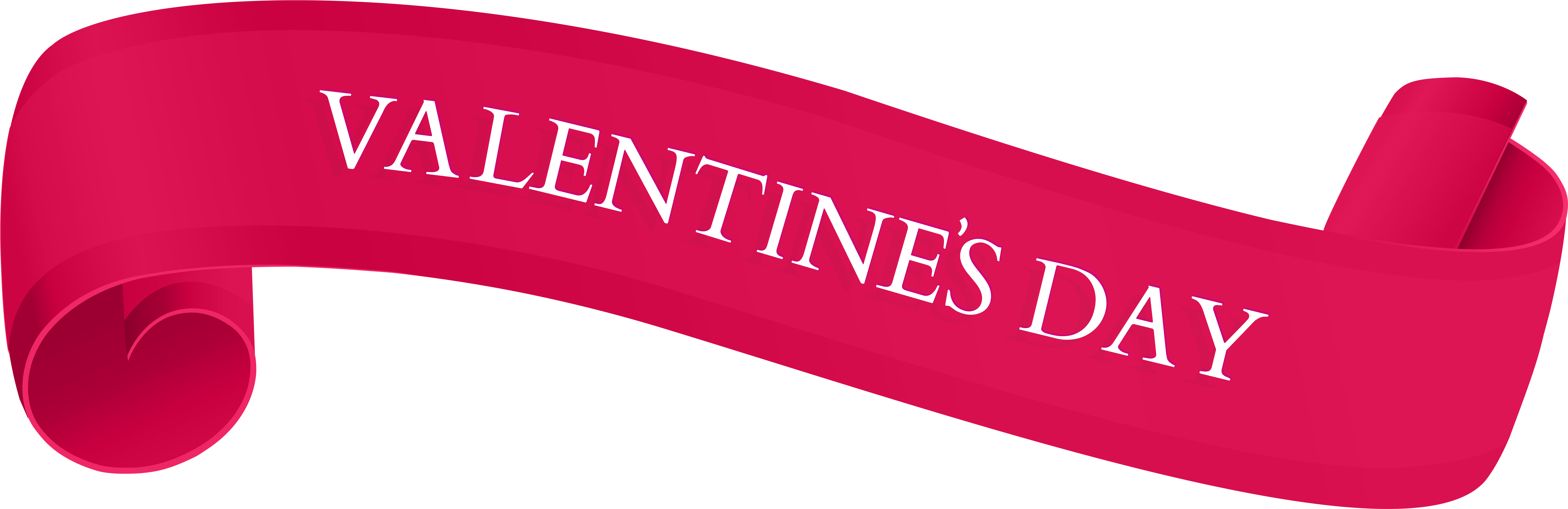Pink Banner Png Download - Happy Valentines Day In Pink Png (8000x2629), Png Download