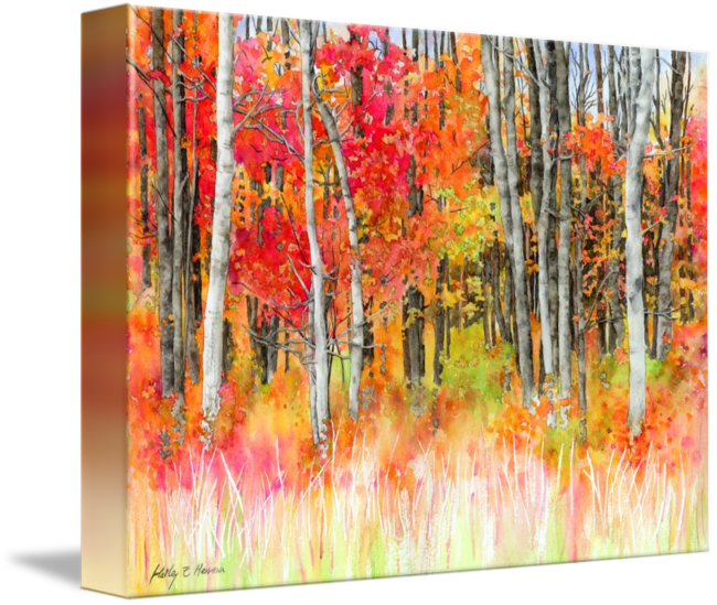 "woodsy Forest" By Hailey E - Watercolor Painting (650x549), Png Download