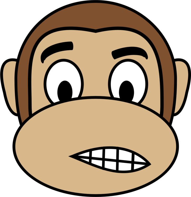 Ape Monkey Emoji Computer Icons Drawing - Monkey Emoji (727x750), Png Download