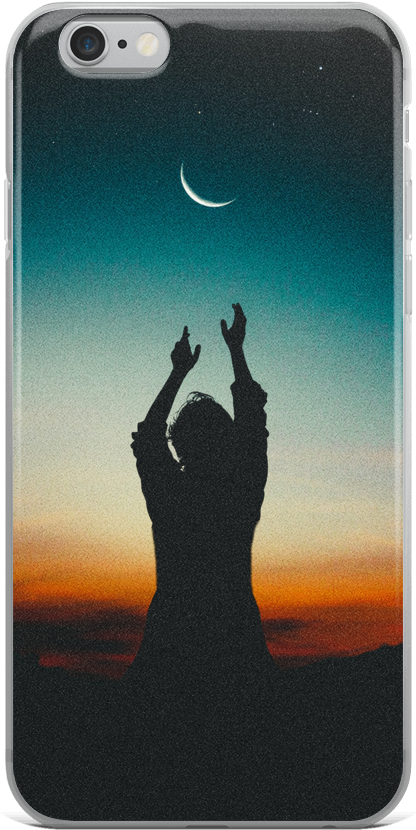 Touching The Moon Iphone Case - Twitter (1000x1000), Png Download
