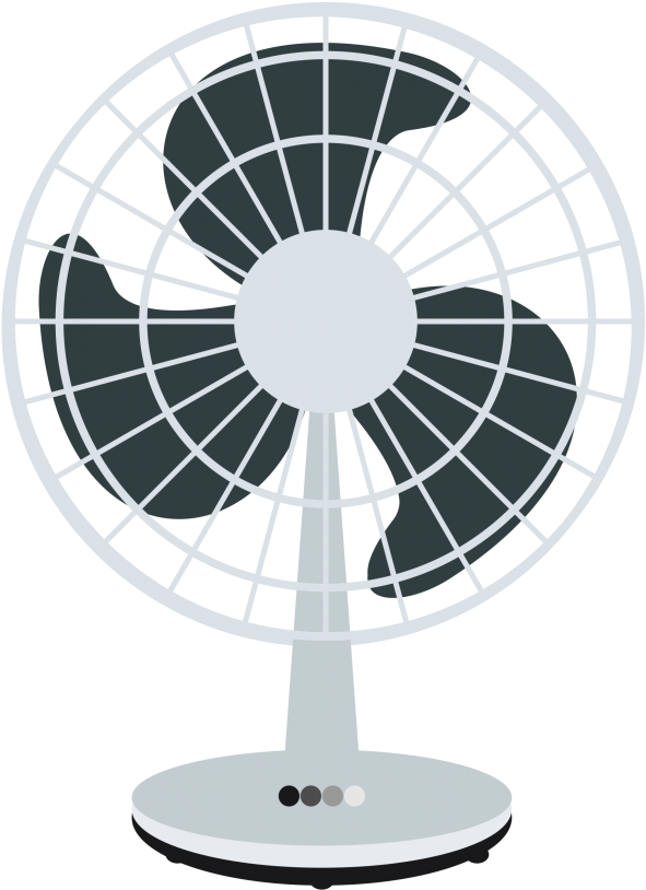Free Desk Fan Clip Art - Clip Art Fan (572x788), Png Download