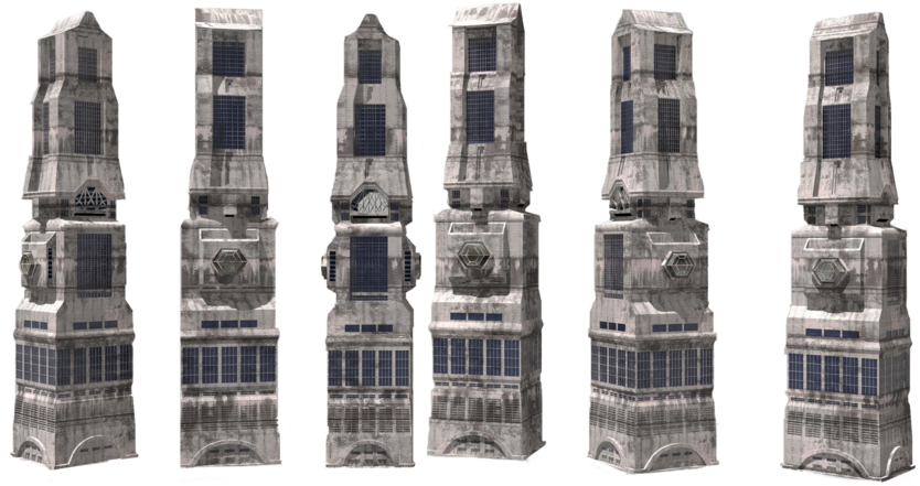 City Buildings Png Transparent Images Clipart Icons - Sci Fi Buildings Png (900x445), Png Download
