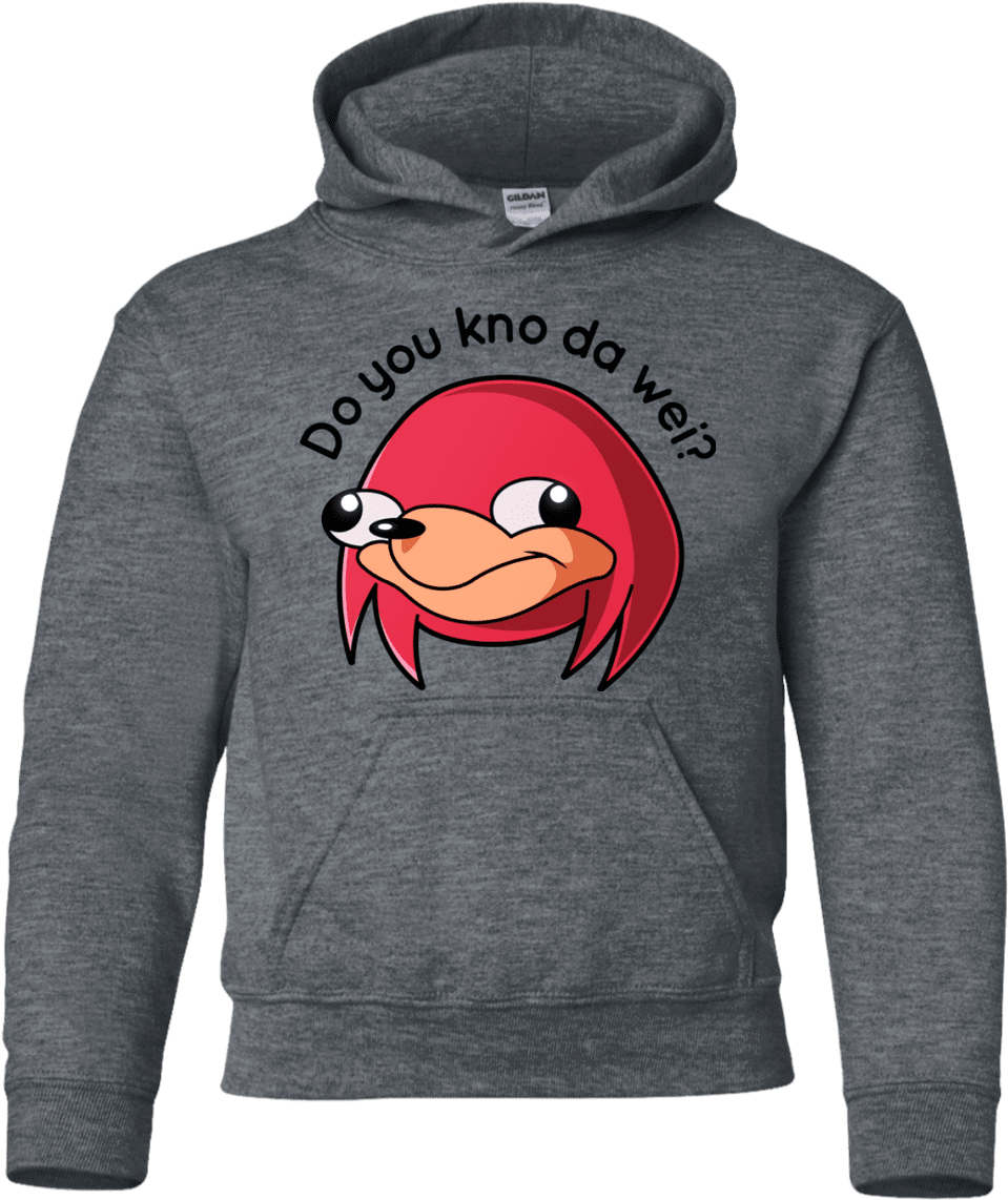 Ugandan Knuckles Youth Hoodie - Gear Engineering (youth Sizes) (1155x1155), Png Download