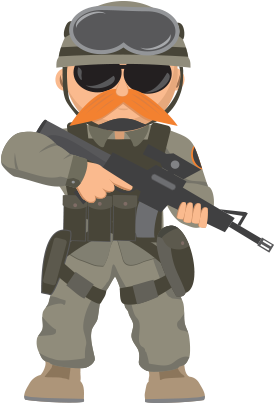 One-soldier - Vector Graphics (750x450), Png Download