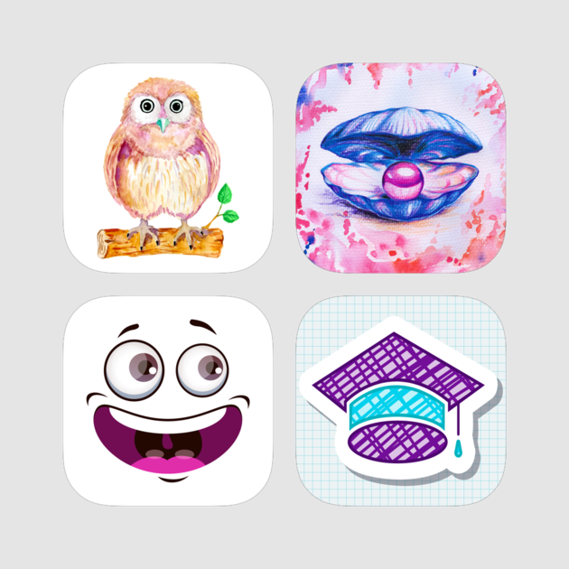 Ultimate Watercolor With Smiley And School Stickers - School (630x630), Png Download