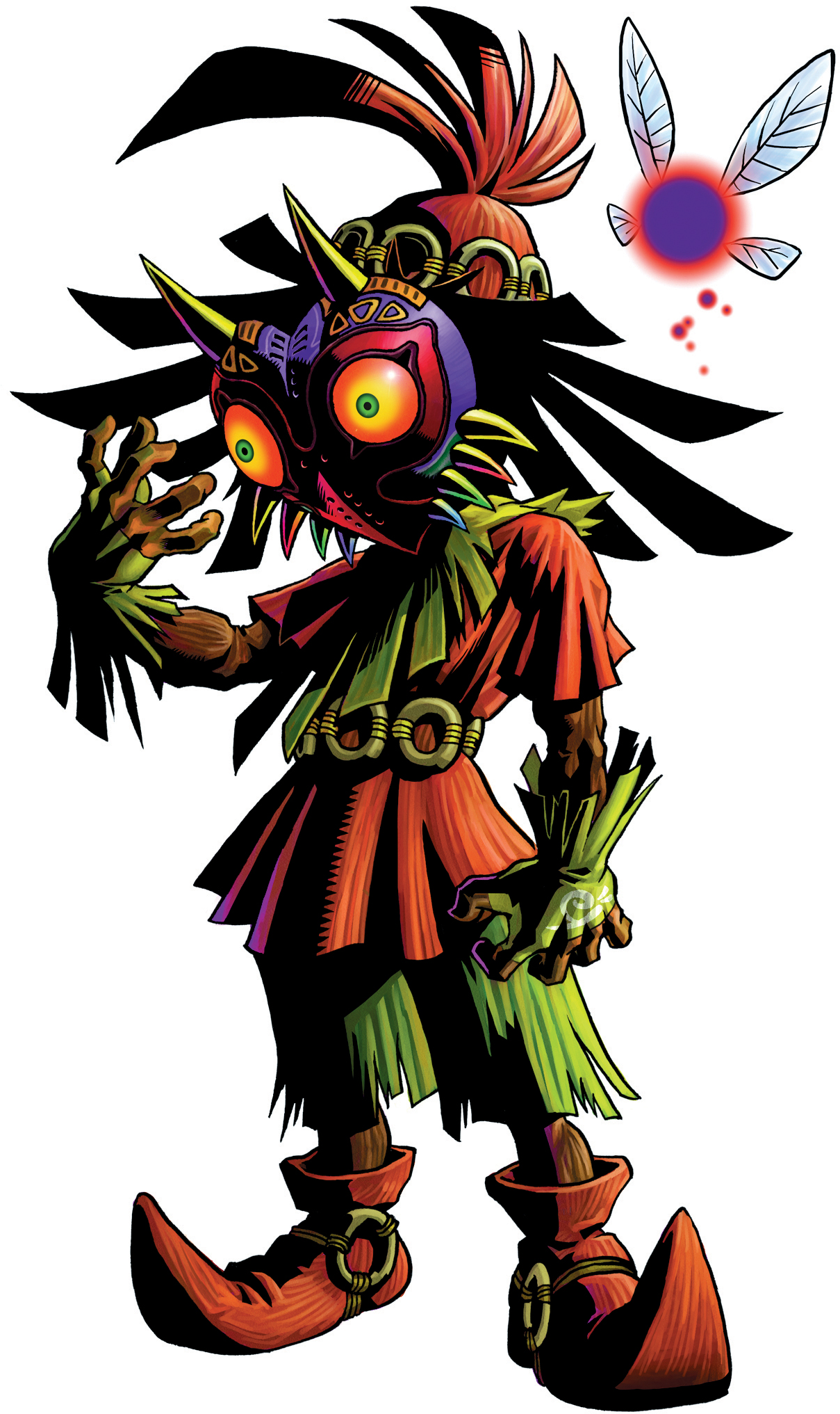 Skull Kid - Zelda Majora's Mask Art (1326x2067), Png Download