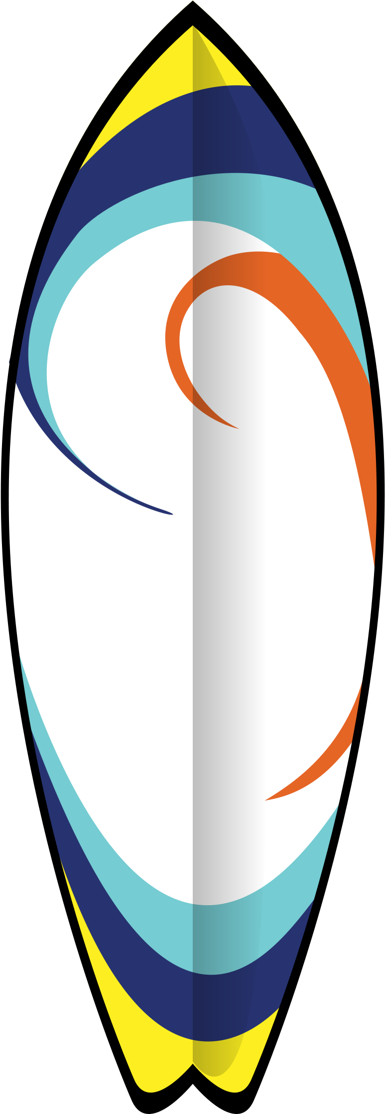 Summer Surfboard Clipart Png - Surf Board Clip Art (600x600), Png Download