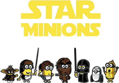 269 Images About Minions On We Heart It - 'star Wedding' Star Wars Greeting Card (500x741), Png Download