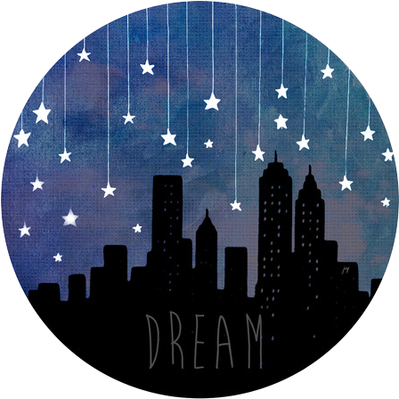 Tumblr Transparents Blue - Dibujos De Ciudades (500x503), Png Download