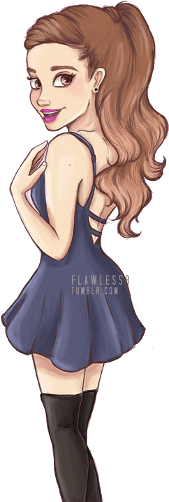 Ariana Grande Anime, Ariana Grande The Way, Ariana - Ariana Grande Anime (500x748), Png Download