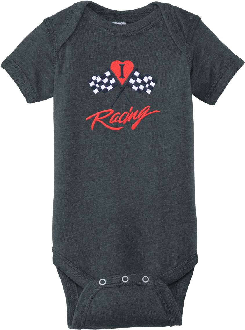 I Love Racing Embroidered Infant Onesie - Active Shirt (1200x1200), Png Download