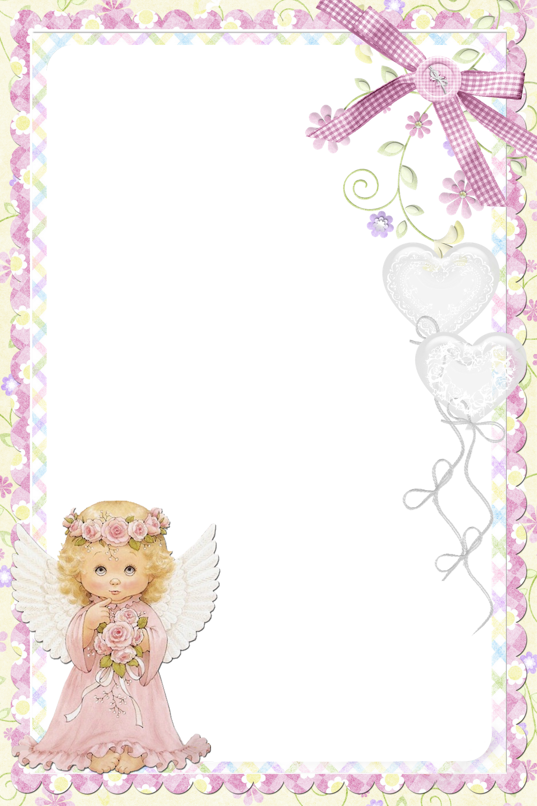 Download Frame Clipart, Flower Frame, Christening, Picture Frames