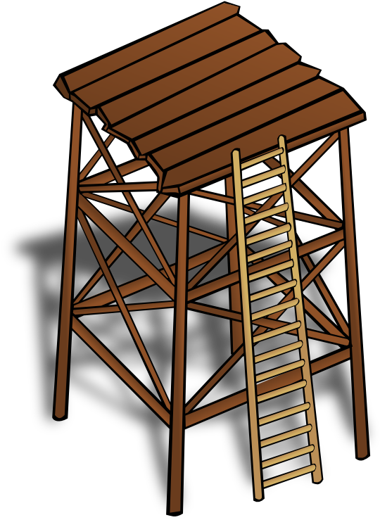 Wooden - Watchtower Clipart (1000x1000), Png Download
