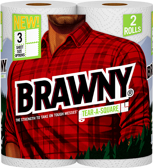 2r - Brawny Paper Towels, Pick-a-size, Big Roll, White - (693x693), Png Download