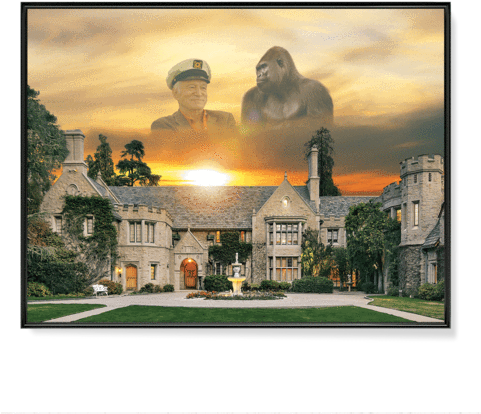 Hugh Hefner & Harambe - Playboy Mansion (480x480), Png Download