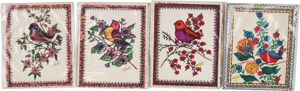 Download Awesome Collection Of 4 Watercolor Bird Paintings By ...