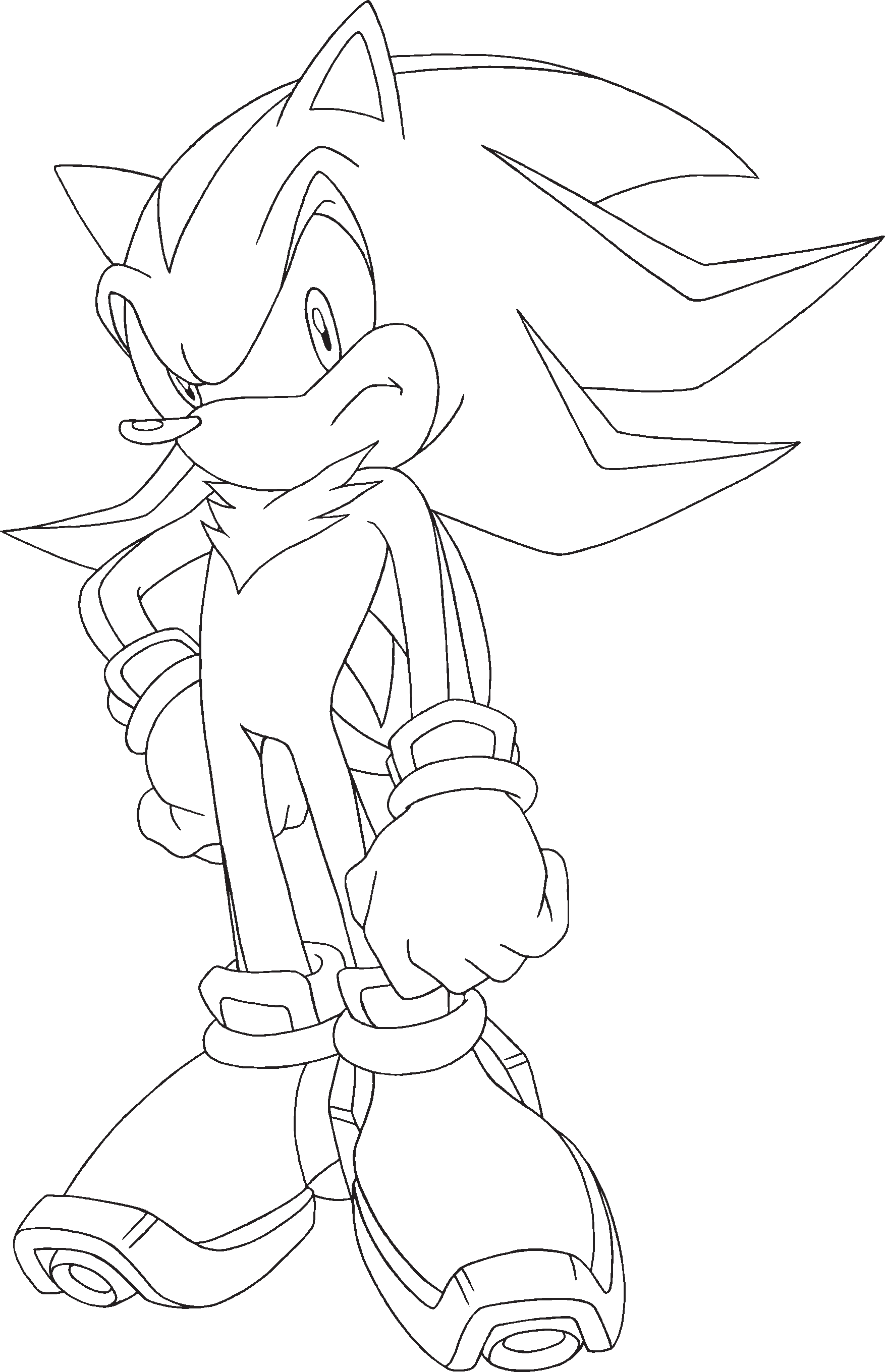 Clip Freeuse Cosmos Drawing Monochrome Girl - Shadow The Hedgehog (1754x2720), Png Download