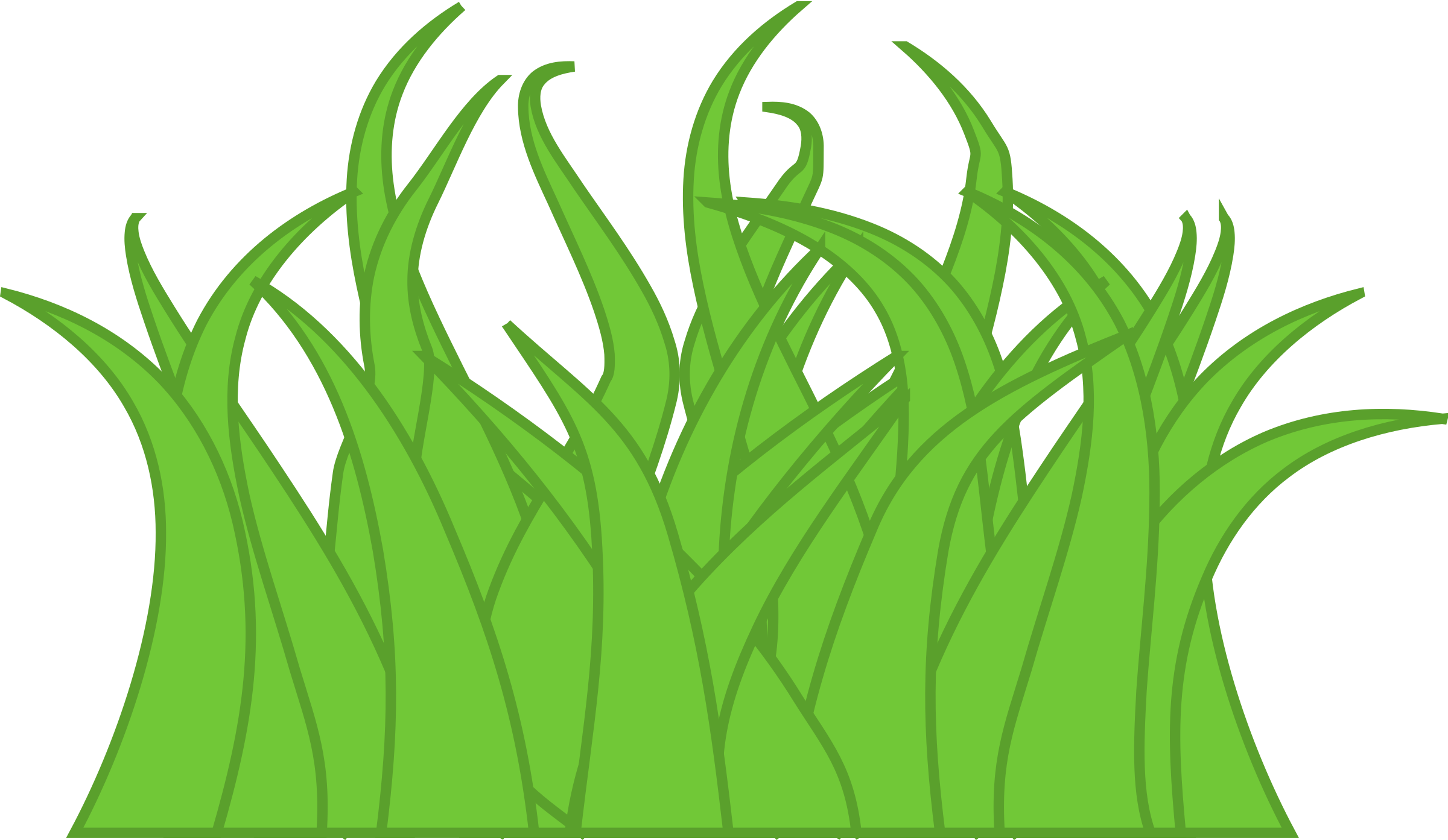 Drawing Clipart Grass - Clipart Images Of Grass (2400x1393), Png Download