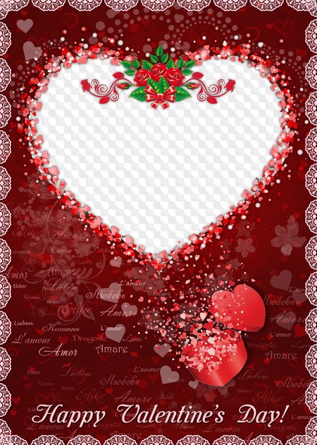 Photo Frame Heart - Picture Frame (450x630), Png Download