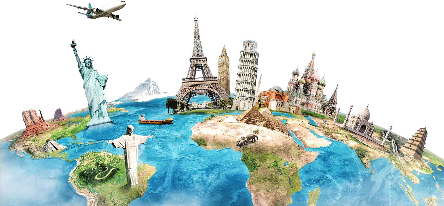 Travel - Together As One World (1800x1047), Png Download