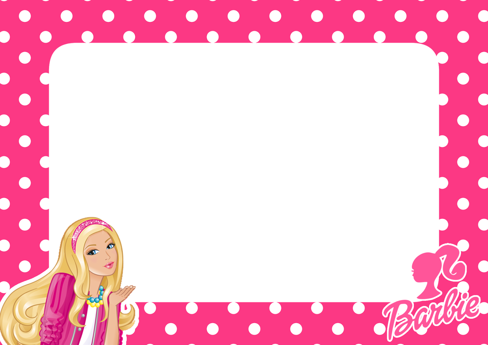 Barbie Frames Wallpapers - Green Polka Dot Border (1600x1132), Png Download
