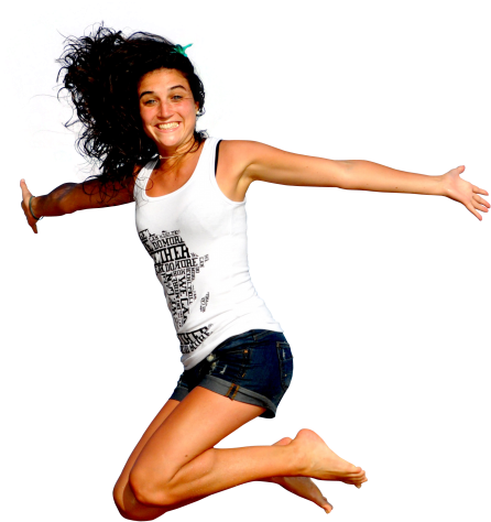 Happy Young Woman Jumping In The Sky Png Image - Heel Pain: Why Does My Heel Hurt?: An (500x500), Png Download