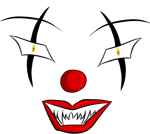 Makeup Transparent Clown - Scary Clown Makeup Png (800x1293), Png Download