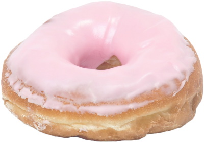 Donut Png Image Without Web Icons Now - Pink Frosted Donut (500x361), Png Download